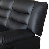 3+2 Seater Recliner Sofa In Faux Leather Lounge Couch in Black V43-SET-FAN-3+2-BL