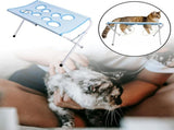 Foldable Pet Grooming Hammock with Leg Holes, Anti-Scratch Mesh Bathing Station for Cats and Small V1107-CS-CWMRTL
