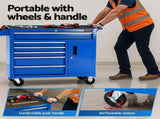 Giantz 6 Drawer Tool Chest Trolley Cabinet Cart Toolbox Storage Organiser Wheels TB-6DR-ROLL-CT-BL