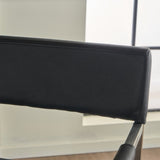 Rocklin Steel & Bonded Leather Director chair Armchair in Black V1041-JMC-1044BLACK