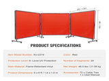 Welding Screen with Frame, 6' x 6' 3 Panel Welding Curtain Screens, Flame-Resistant Vinyl Welding V952-SMSHJPF6X6YCUPLA3V0