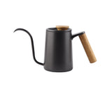 600ml Stainless Steel Drip Coffee Pot, Long Gooseneck Spout Kettle, Black V1263-JX-3005