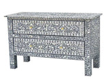 MOTHER OF PEARL HAND MADE SWIRL CHEST DRAWS V742-FEH2