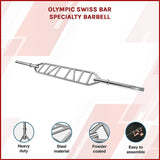 Olympic Swiss Bar Specialty Barbell for Bench Press & Tricep Training V63-820543