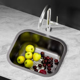 Cefito Kitchen Sink 30X36CM Stainless Steel Nano Basin Single Bowl Black SINK-R10-3530-BK