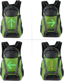 Cycling Bicycle Backpack with LED Turn Reflective Bag Pack for Outdoor Safety Night Riding Running V1259-DP01-A-2786