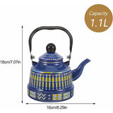 Enamel Water 1.1L Enamel Teapots Vintage Stovetops Large Capacity Coffee Pots Boiling V1188-MS-227-1465
