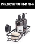 2 Pack Rectangular Corner Shower Caddy Shelf Basket Rack with Premium Vacuum Suction Cup No-Drilling V178-36028