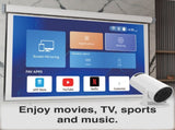Laser Multi-Angle Tube LED Projector, Android TV 1080p V1031-PJ-TUHDA1-518