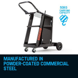 ROSSI Welding Cart Trolley MIG TIG ARC MMA Welder Plasma Cutter Storage Bench V219-WLDCRTROSBN53