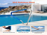 Pool Rail, 122 x 91.5 cm Pool 100kg Load Capacity Heavy Duty 304 Stainless Steel Swimming V952-BXGYCFSDDB4834UDG001V0