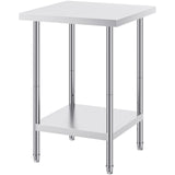 Stainless Steel Prep Table, 24 x 24 x 34 Inch, Heavy Duty Metal Worktable with 3 Adjustable Height V952-CFBXGGZTLCWJ45FJ5V0