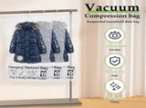 5 Pack Hanging Vacuum Bag with Pump, Hanging Vacuum Seal Bag for Clothing Suit Closet V1366-AZ2-W-15136