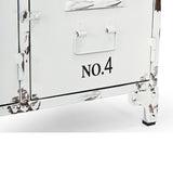 COWHIDE IRON LOCKER BENCH V742-M11242