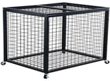 Rolling Sports Ball Storage Cart, Basketball Cage with Double Lids, Sport Equipment Holder Organizer V952-QL363026YCTJW44KTV0