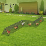 VEVOR Chicken Tunnels, 729 x 200 x 61.5cm Chicken Tunnels Yard, Portable Chicken Tunnels V952-YJSD2TDGJKJ0DH00FV0