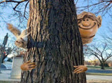 Garden Elf Tree Hugger Polyresin Tree Sculpture Garden Peeker Yard Art for Home Decoration V1294-YM0721-10113066
