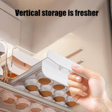 Stackable Storage Container Holder, for Refrigerator. Smooth Slide-out Drawers. BPA-free Kitchen V1369-AZ3-W-09990