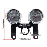Motorcycle LED Tachometer and Speedometer Combo Meter for Motorbike Accessories, Dual Function Gauge V1369-AZ3-W-21639