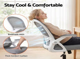 Artiss Computer Desk & Ergonomic Office Chair Set 120cm Home Office Study Desk with 3 Drawers & 3 FURNI-DESK120-2013-WHGY