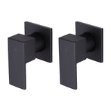 Bathroom Shower Bath Hot and Cold Square Mixer WATERMARK Certified in Black V63-847901
