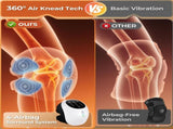 Cordless 360&deg Knee Massager 3 Intensity Levels, Comfortable Wrap Design for Athletes, Seniors & V1107-KNEE MASSAGER