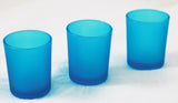 20 Pack Turquoise Frosted Glass Votive Tealight Candle Holders House Party Cenrepiece Xmas Wedding V382-TURQFHX20