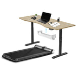 WalkingPad MC21 with Dual Motor Automatic Standing Desk 180cm in Oak and Cable Management V420-KWTM-MC21F-D