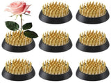 8 Pcs Flower Frogs Round Brass Flower Holder Japanese Ikebana Vase Floral Frogs Flower Arranger V1366-AZ2-W-16227