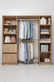 BASEL 2M WALK IN WARDROBE KIT - CLASSIC - NATURAL OAK V164-ECW5S
