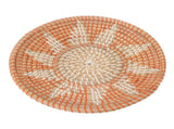 Round Grass Wall Ornaments 35cm Diameter Hand Knitting Hanging Woven Wall Baskets for Living Room V1294-YM0703-3115230050711