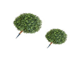 Artificial Topiary Boxwood Trees with Ground Spike, 2 Set 559mm Faux Shrubs & Bushes Potted Plants, V952-DDMJCRGXJHYMH3FA0001V0
