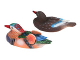 2PCS Floating Mandarin Duck Statue Resin Cute Animal Decor Sculpture Ornament for Outdoor Garden V1294-YM0521-3111230091212