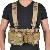 Tactical Chest Vest Rig Bag Field Training Vest Multifunctional Camouflage Strap with Multi-Pocket V1308-DSZKI-1007-3