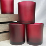 40 Pack Red Frosted Glass Votive Tealight Candle Holders Valentines Day Xmas Wedding Decor Glass V382-RFHX40