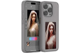 NFC E-Ink Smart Cover iPhone Ink Screen Display Digital DIY Custom Picture Phone Case -Grey /iPhone V1263-JX-6438-1