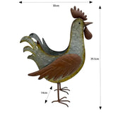 Distress Finish Rooster Planter / Storage Holder 39cm V637-71663RST