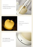 Yellow Decorative Apple Table Lamp - USB-C, 3 Light Modes, Metal Handle V888-ELOSUNG26843