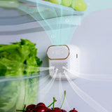 Mini Fridge Deodorizer Rechargeable Air Purifier for Refrigerator Wardrobe White V1263-JX-7762