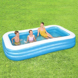 Bestway Kids Pool 305x183x56cm Inflatable Above Ground Swimming Pools 1161L BW-POOL-KID-SQ-54009