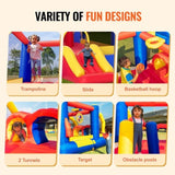 Inflatable Bounce House, Outdoor High Quality Playhouse Trampoline, Jumping Bouncer with Blower, V952-CQCBBHYC101164JT9V3