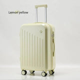 Smart Carry-On Luggage with Cup Holder & USB Charging Port - Yellow Color Spinner Suitcase for V888-ELOSUNG10783