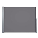 Instahut Side Awning Sun Shade Outdoor Blinds Retractable Screen 1.4X3M GR AWN-B-SIDE-FC-140-GREY