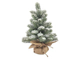17.72in Desktop Flocking Xmas Tree Simulation Space Saving Reusable Xmas Tabletop Decoration for V1294-YM0901-3115240111611