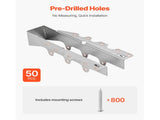 50 Pcs Joist Hanger, Inner Dimensions 1.57 x 1.50 x 7.83 inch / 40 x 38 x 199 mm, Rafter Hurricane V952-TLDJ210INCH5HCMQL001V0