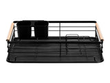 Dish Drainer Rack - Plate, Silverware Drying Rack for Kitchen with Beechwood Handles - Modern Retro V1192-AZ-W-16531