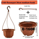 15 Pcs coffee Plastic Hanging Planter Hanging Plant Pots Hanging Plant Containers with Drainage V1369-AZ3-W-05011