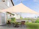 Shade Cloth, 4x4 m, Triangle, Cream, for Garden, Patio and Outdoor Shade, with UV Protection and V1189-LC-HW-00014