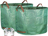 2-Pack 132 Gallon Yard Waste Bags, Reusable Heavy Duty Collapsible Garden Leaf Bags with Plastic V1258-DP02-C-236
