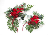 Artificial Wedding Arch Flowers Kit Wedding Reception Ceremony Signs Decor Lifelike Flower Swag V1294-YM0901-240906HL05-1